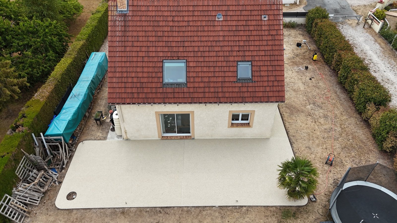 Installation de terrasse en granulat de gom epdm à Yvetot